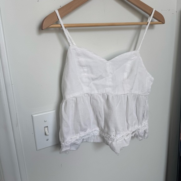 Aerie White Eyelet Peplum Cami – Prairie Romance | Size XS - Picture 3 of 5